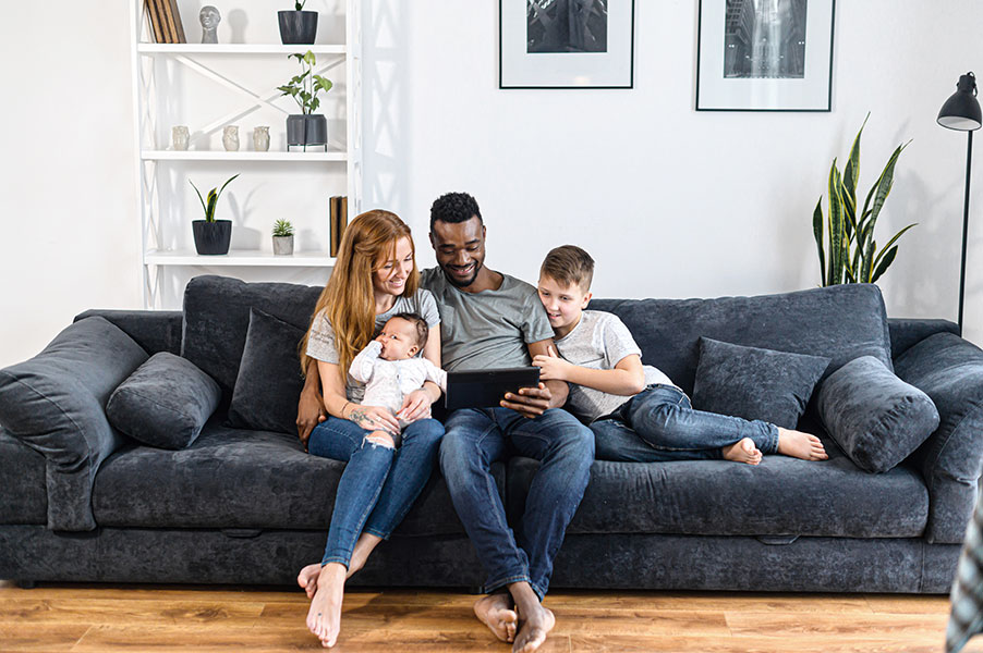 Enjoy a cozy living room with a new furnace installed by Arctic Heating & Cooling.